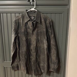 Harley-Davidson Gray Striped Shirt